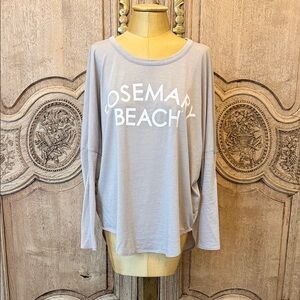 Rosemary Beach Women's Long Sleeve Pullover - Light Gray